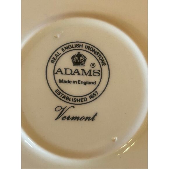 Adams China (Red Trim) Vermont Fruit/Dessert (Sauce) Bowls 5 6/8" - Set of 2 (58 - Picture 5 of 5